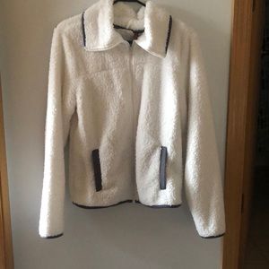 White fluffy jacket